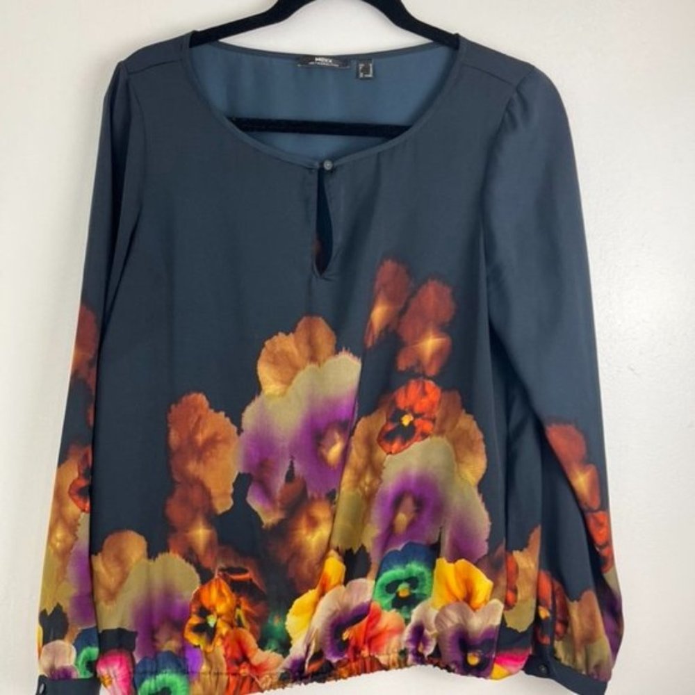 Mexx Black Floral Watercolour Print Blouse